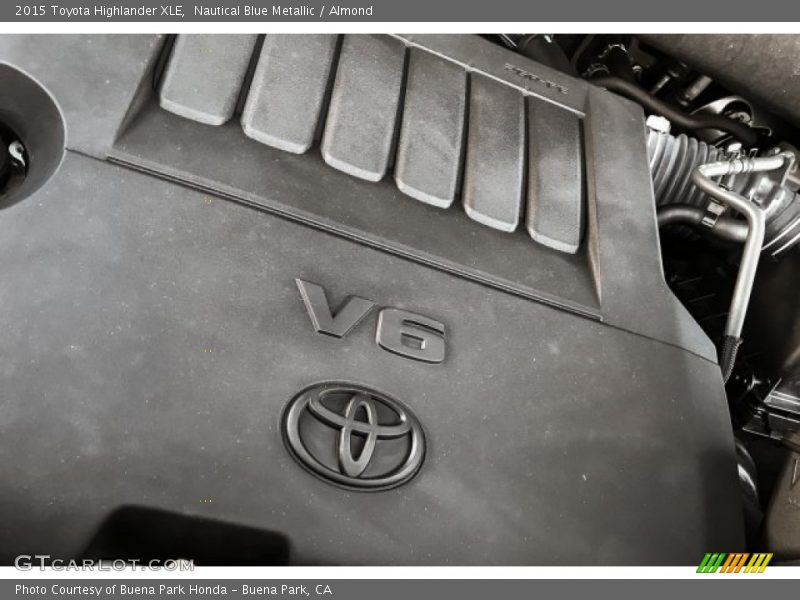 Nautical Blue Metallic / Almond 2015 Toyota Highlander XLE