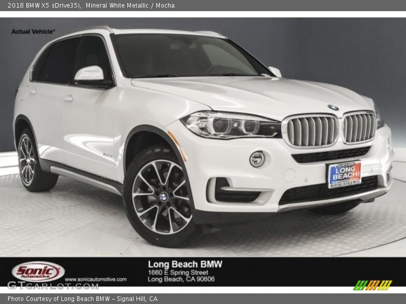 Mineral White Metallic / Mocha 2018 BMW X5 sDrive35i