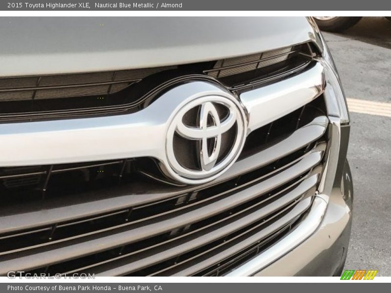 Nautical Blue Metallic / Almond 2015 Toyota Highlander XLE