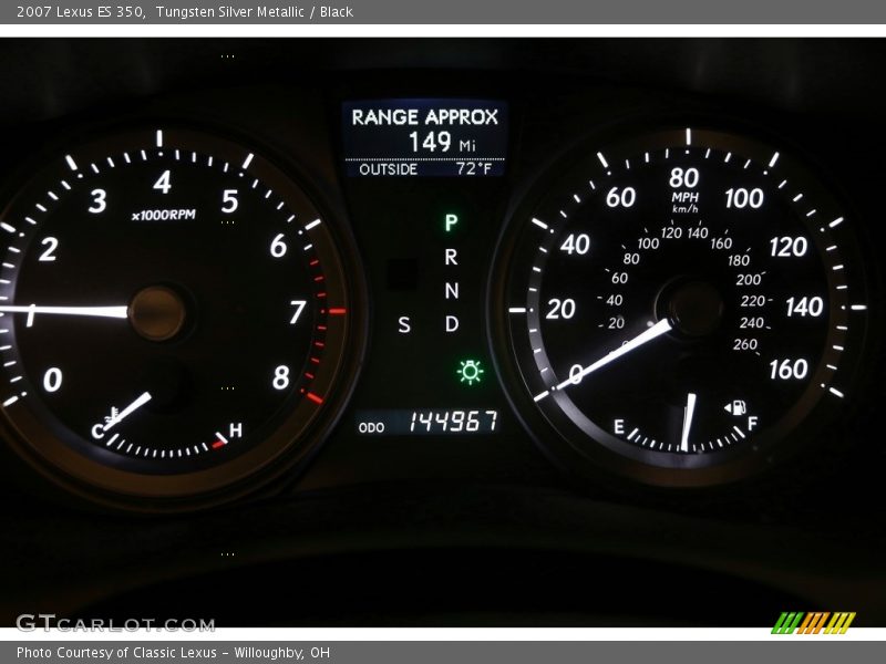 Tungsten Silver Metallic / Black 2007 Lexus ES 350
