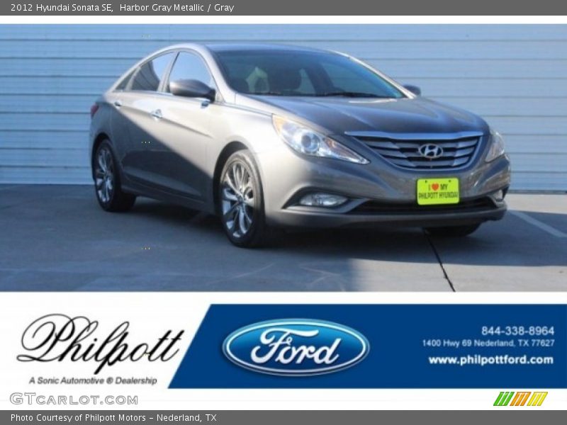 Harbor Gray Metallic / Gray 2012 Hyundai Sonata SE