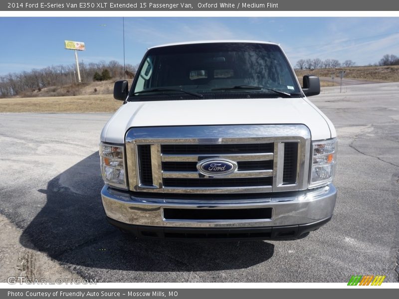 Oxford White / Medium Flint 2014 Ford E-Series Van E350 XLT Extended 15 Passenger Van