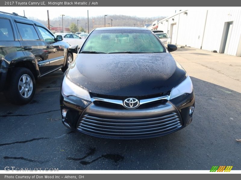 Midnight Black Metallic / Ash 2017 Toyota Camry LE