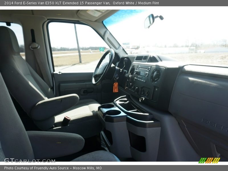 Oxford White / Medium Flint 2014 Ford E-Series Van E350 XLT Extended 15 Passenger Van