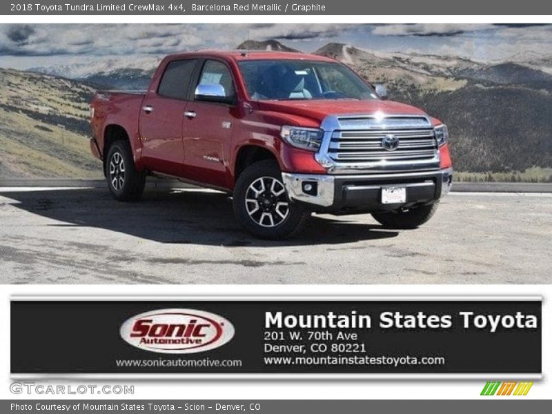 Barcelona Red Metallic / Graphite 2018 Toyota Tundra Limited CrewMax 4x4