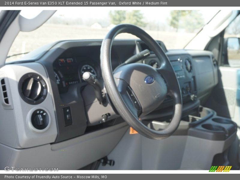 Oxford White / Medium Flint 2014 Ford E-Series Van E350 XLT Extended 15 Passenger Van