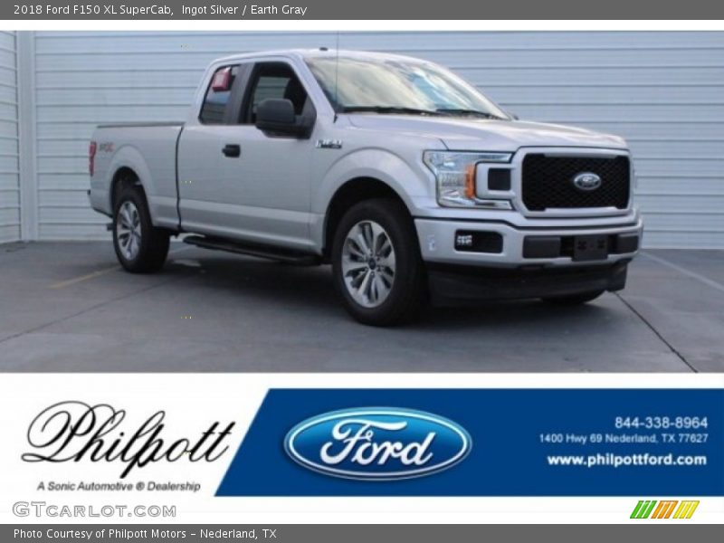Ingot Silver / Earth Gray 2018 Ford F150 XL SuperCab