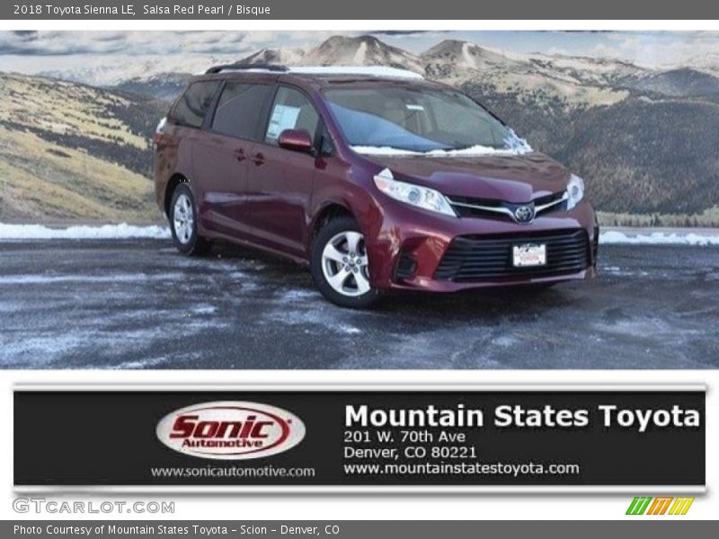 Salsa Red Pearl / Bisque 2018 Toyota Sienna LE