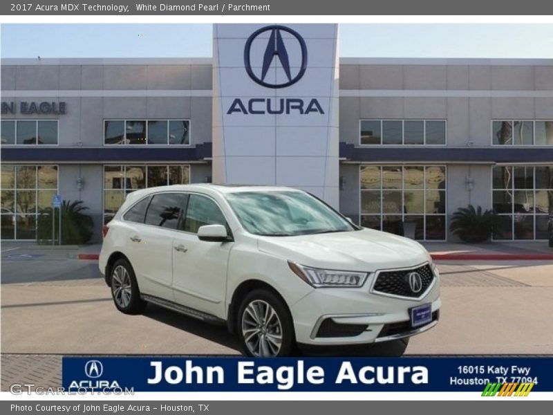 White Diamond Pearl / Parchment 2017 Acura MDX Technology