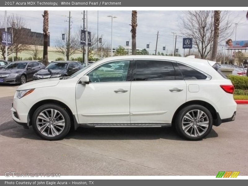 White Diamond Pearl / Parchment 2017 Acura MDX Technology