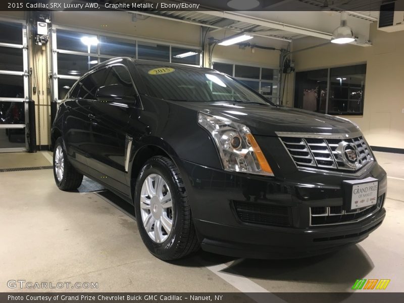 Graphite Metallic / Ebony/Ebony 2015 Cadillac SRX Luxury AWD