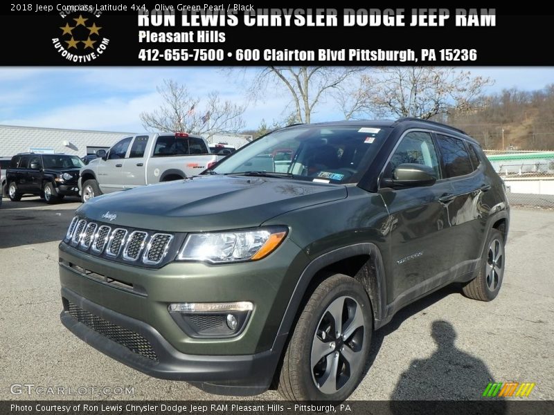 Olive Green Pearl / Black 2018 Jeep Compass Latitude 4x4