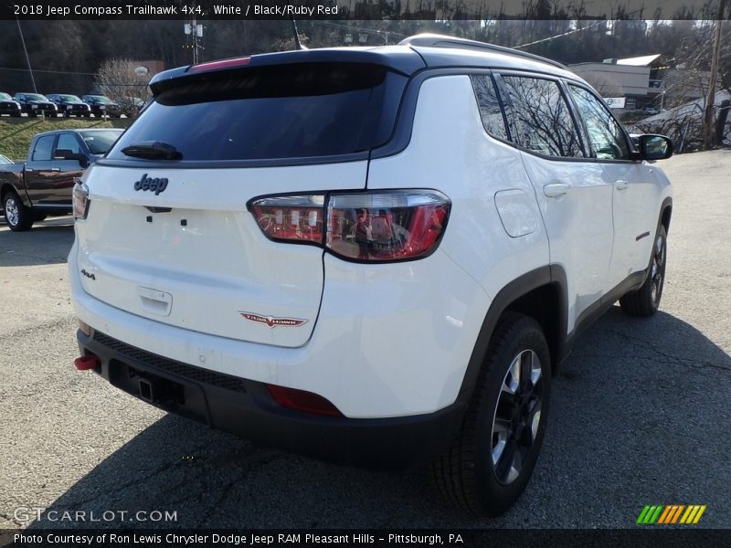 White / Black/Ruby Red 2018 Jeep Compass Trailhawk 4x4