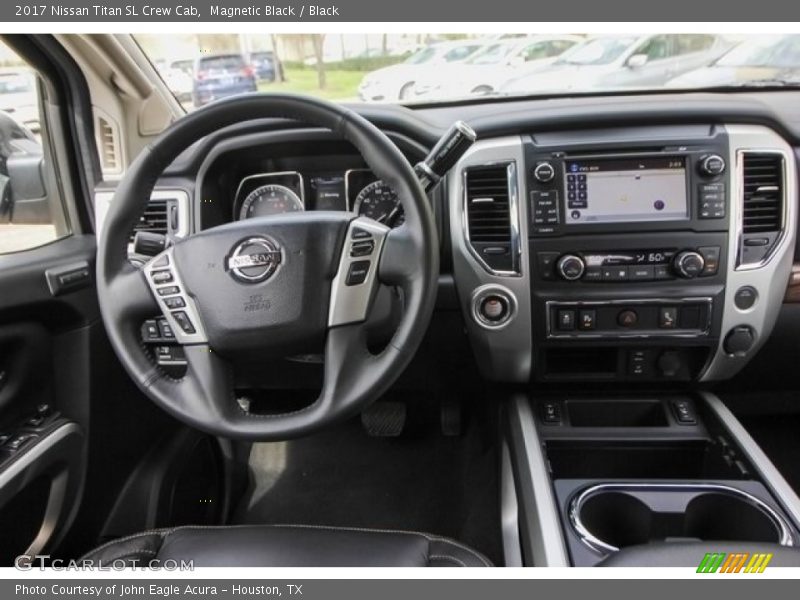 Magnetic Black / Black 2017 Nissan Titan SL Crew Cab