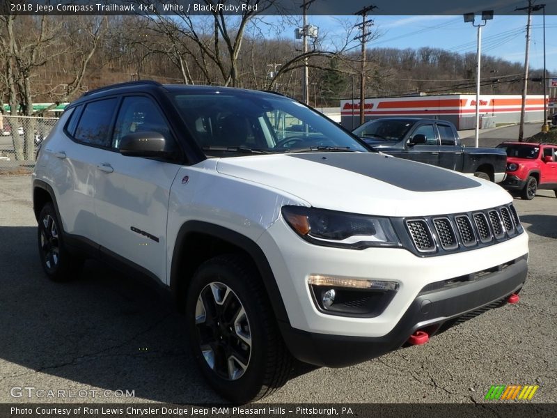 White / Black/Ruby Red 2018 Jeep Compass Trailhawk 4x4