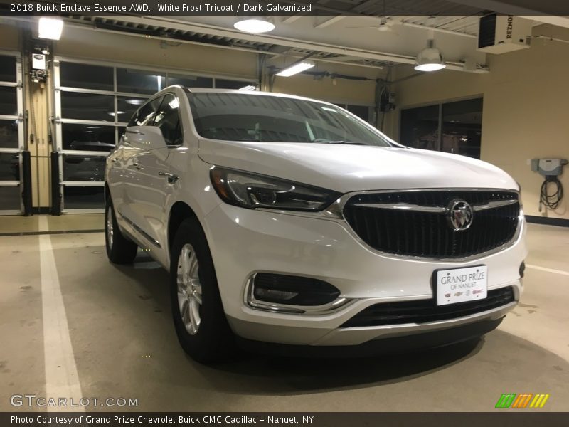 White Frost Tricoat / Dark Galvanized 2018 Buick Enclave Essence AWD