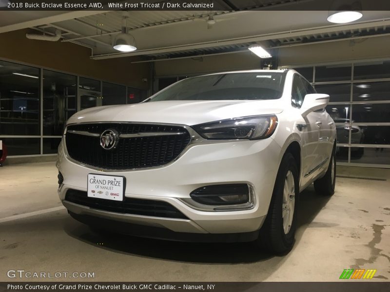 White Frost Tricoat / Dark Galvanized 2018 Buick Enclave Essence AWD