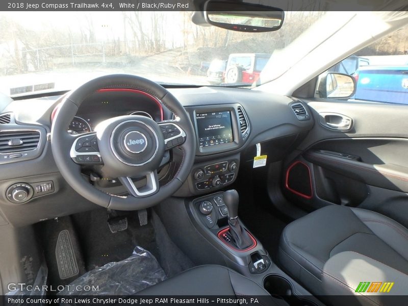 White / Black/Ruby Red 2018 Jeep Compass Trailhawk 4x4