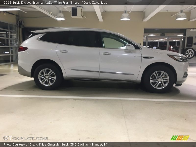 White Frost Tricoat / Dark Galvanized 2018 Buick Enclave Essence AWD