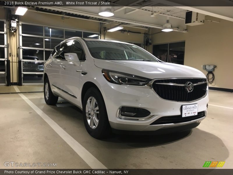 White Frost Tricoat / Shale 2018 Buick Enclave Premium AWD