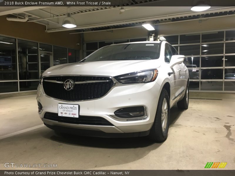 White Frost Tricoat / Shale 2018 Buick Enclave Premium AWD