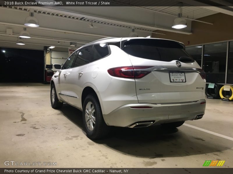 White Frost Tricoat / Shale 2018 Buick Enclave Premium AWD