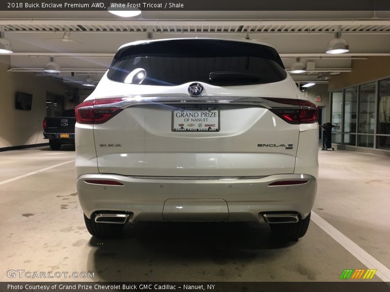 White Frost Tricoat / Shale 2018 Buick Enclave Premium AWD