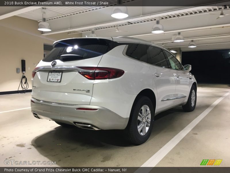 White Frost Tricoat / Shale 2018 Buick Enclave Premium AWD