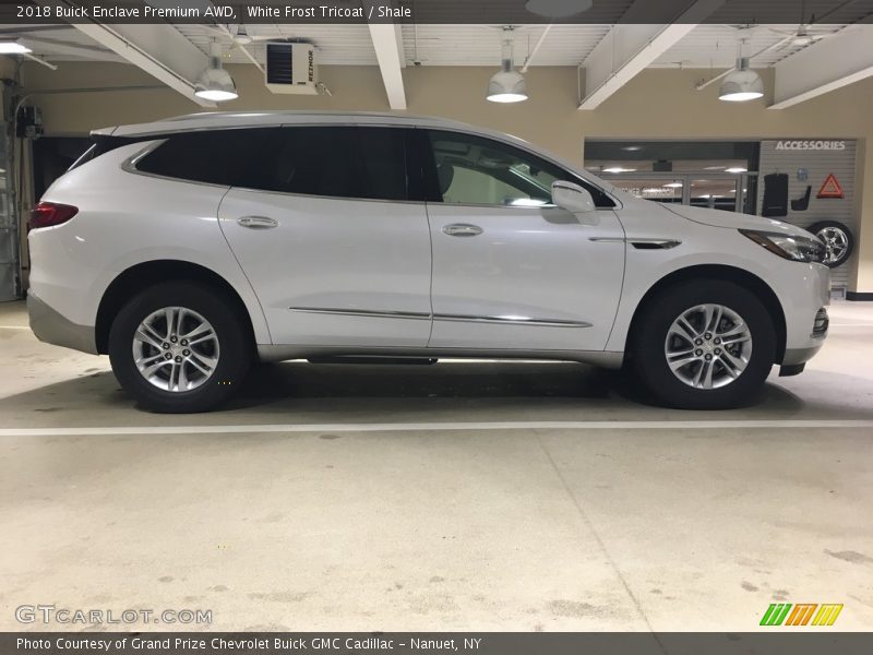 White Frost Tricoat / Shale 2018 Buick Enclave Premium AWD