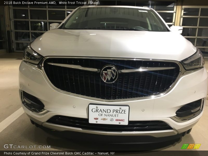 White Frost Tricoat / Shale 2018 Buick Enclave Premium AWD