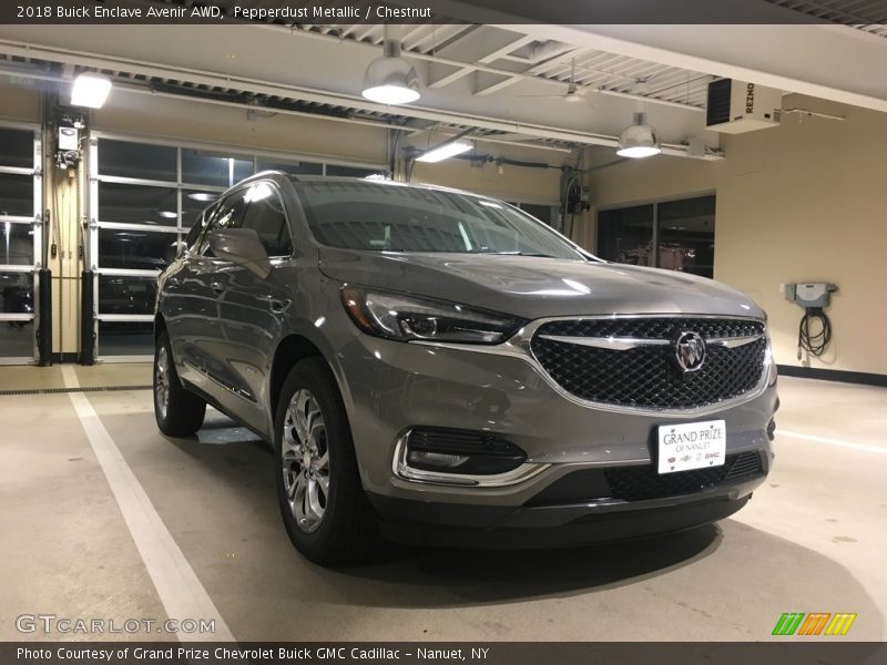 Pepperdust Metallic / Chestnut 2018 Buick Enclave Avenir AWD