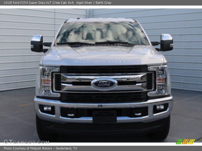 Ingot Silver / Earth Gray 2018 Ford F250 Super Duty XLT Crew Cab 4x4