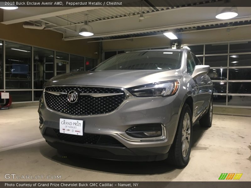 Pepperdust Metallic / Chestnut 2018 Buick Enclave Avenir AWD