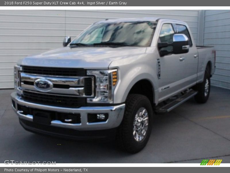 Ingot Silver / Earth Gray 2018 Ford F250 Super Duty XLT Crew Cab 4x4
