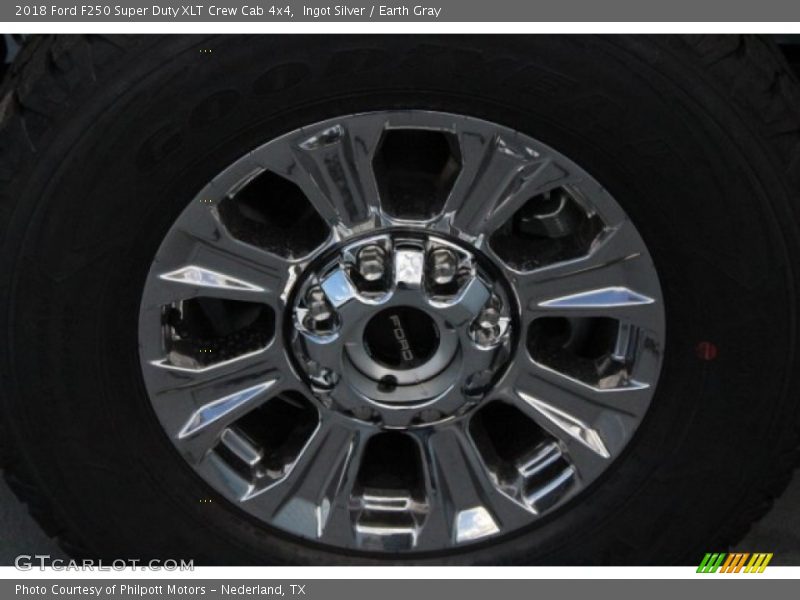 Ingot Silver / Earth Gray 2018 Ford F250 Super Duty XLT Crew Cab 4x4
