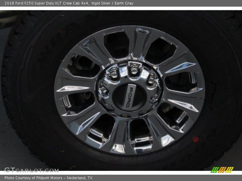 Ingot Silver / Earth Gray 2018 Ford F250 Super Duty XLT Crew Cab 4x4