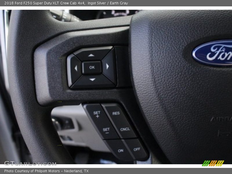 Ingot Silver / Earth Gray 2018 Ford F250 Super Duty XLT Crew Cab 4x4