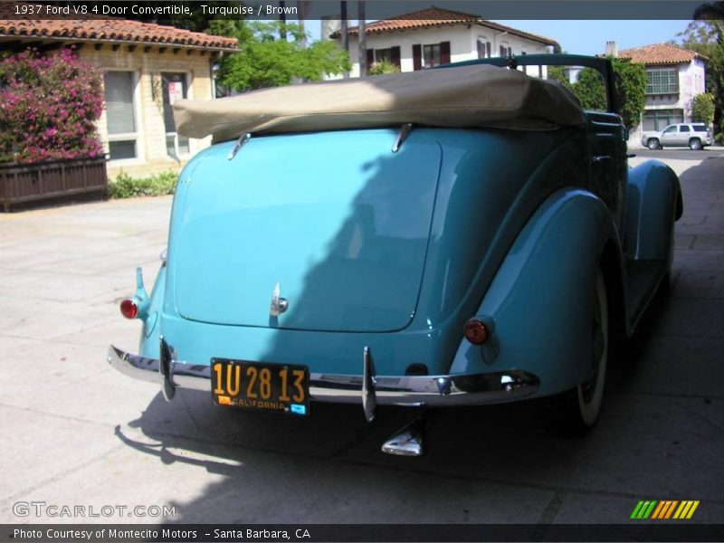 Turquoise / Brown 1937 Ford V8 4 Door Convertible