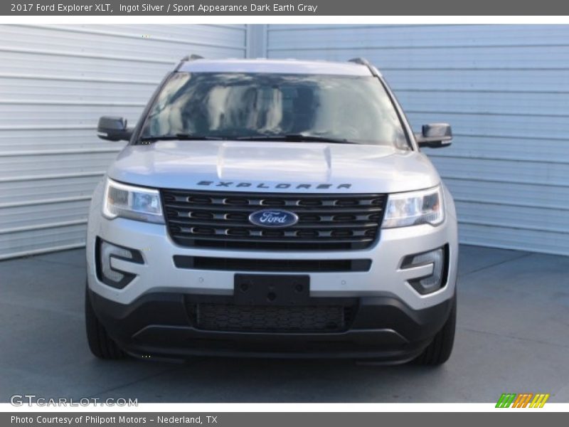 Ingot Silver / Sport Appearance Dark Earth Gray 2017 Ford Explorer XLT
