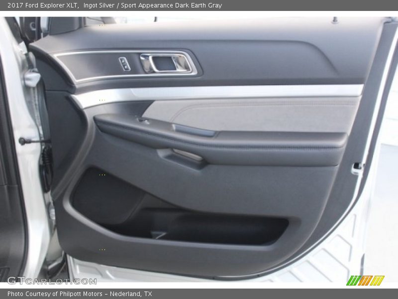 Ingot Silver / Sport Appearance Dark Earth Gray 2017 Ford Explorer XLT
