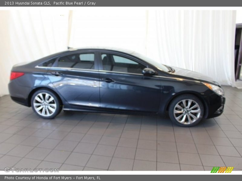 Pacific Blue Pearl / Gray 2013 Hyundai Sonata GLS