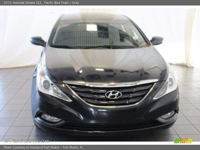 Pacific Blue Pearl / Gray 2013 Hyundai Sonata GLS