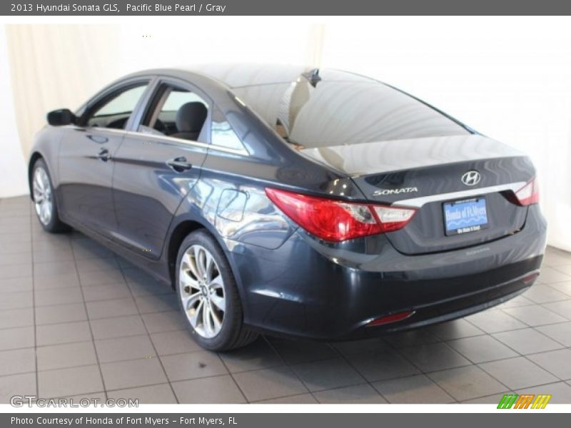 Pacific Blue Pearl / Gray 2013 Hyundai Sonata GLS