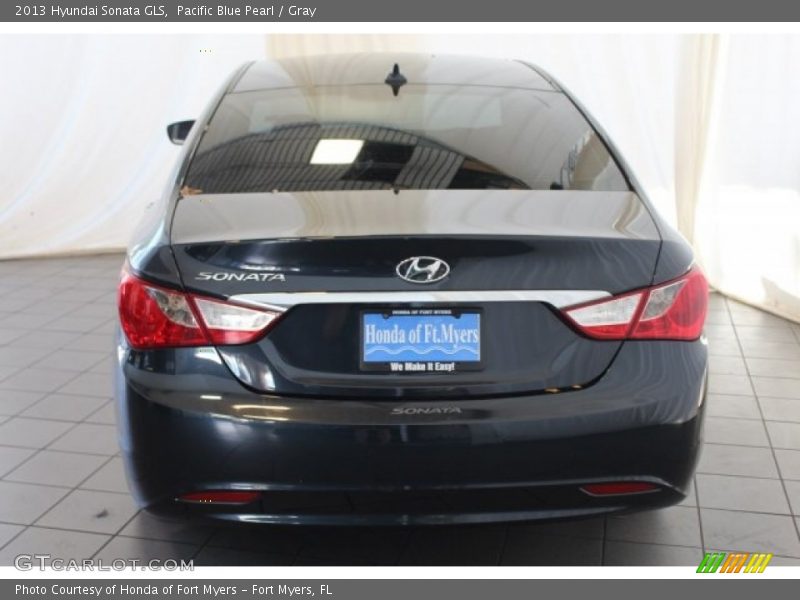 Pacific Blue Pearl / Gray 2013 Hyundai Sonata GLS