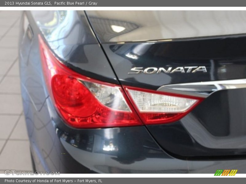 Pacific Blue Pearl / Gray 2013 Hyundai Sonata GLS