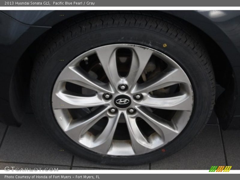 Pacific Blue Pearl / Gray 2013 Hyundai Sonata GLS
