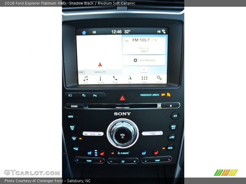 Shadow Black / Medium Soft Ceramic 2018 Ford Explorer Platinum 4WD