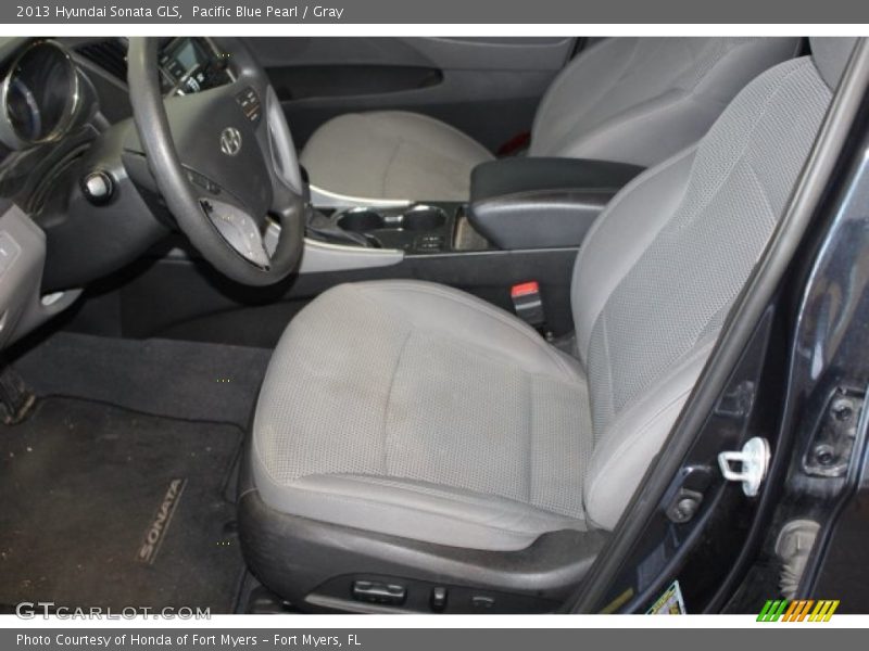 Pacific Blue Pearl / Gray 2013 Hyundai Sonata GLS