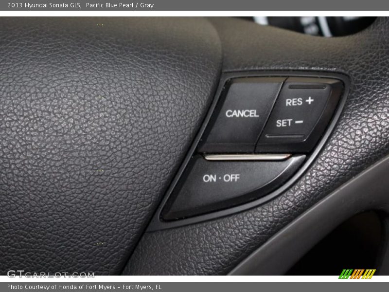 Pacific Blue Pearl / Gray 2013 Hyundai Sonata GLS