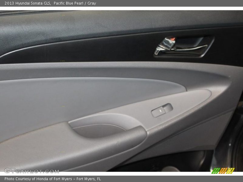 Pacific Blue Pearl / Gray 2013 Hyundai Sonata GLS